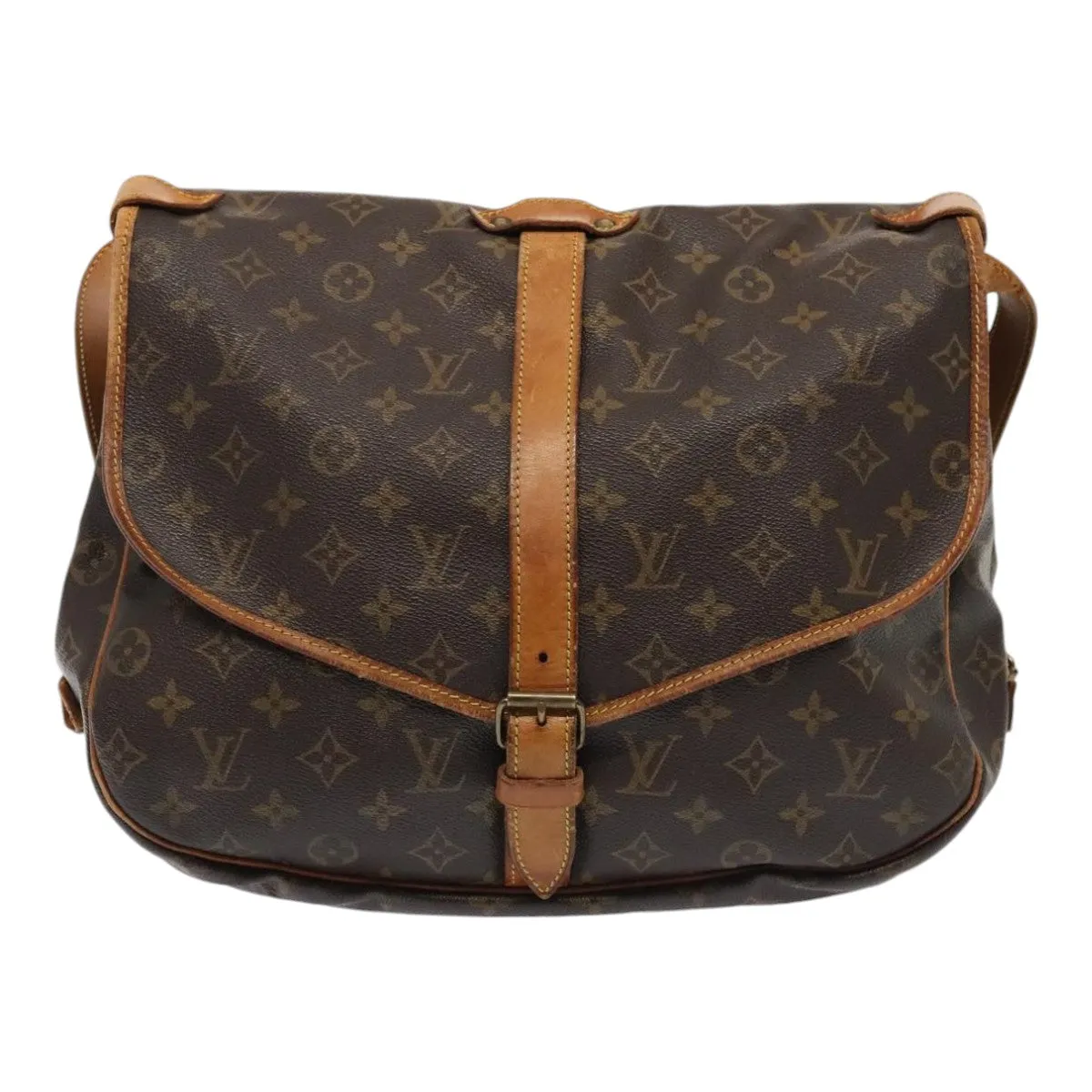 Trendy Inspired Louis Vuitton Monogram Saumur 35 Shoulder Bag M42254 Lv Auth 74367