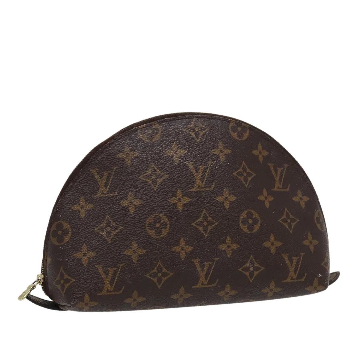 Trendy Inspired Louis Vuitton Monogram Trousse Demi Ronde Cosmetic Pouch M47520 Lv Auth 88042