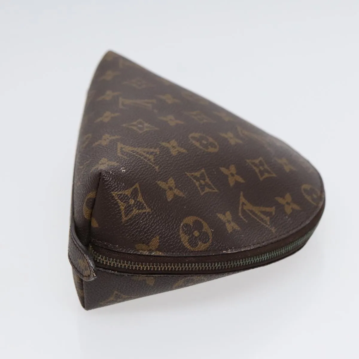 Trendy Inspired Louis Vuitton Monogram Trousse Demi Ronde Cosmetic Pouch M47520 Lv Auth 88042