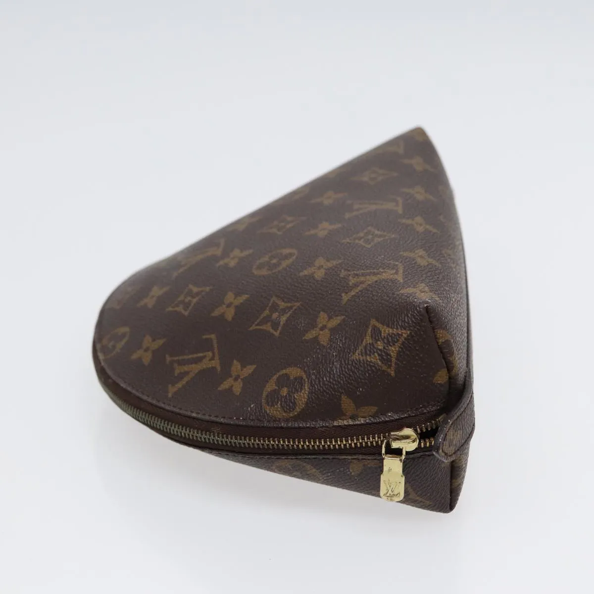 Trendy Inspired Louis Vuitton Monogram Trousse Demi Ronde Cosmetic Pouch M47520 Lv Auth 88042