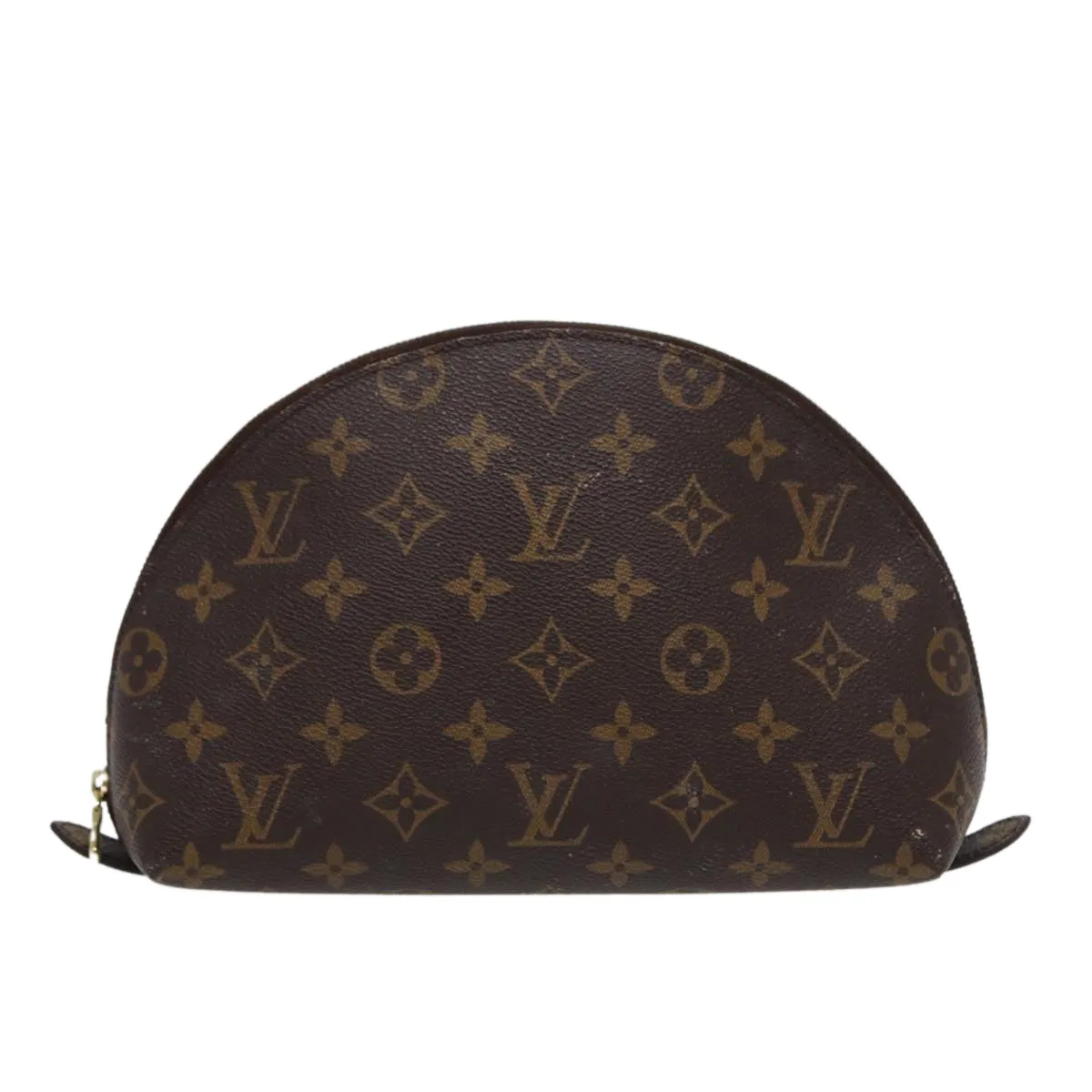 Trendy Inspired Louis Vuitton Monogram Trousse Demi Ronde Cosmetic Pouch M47520 Lv Auth 88042