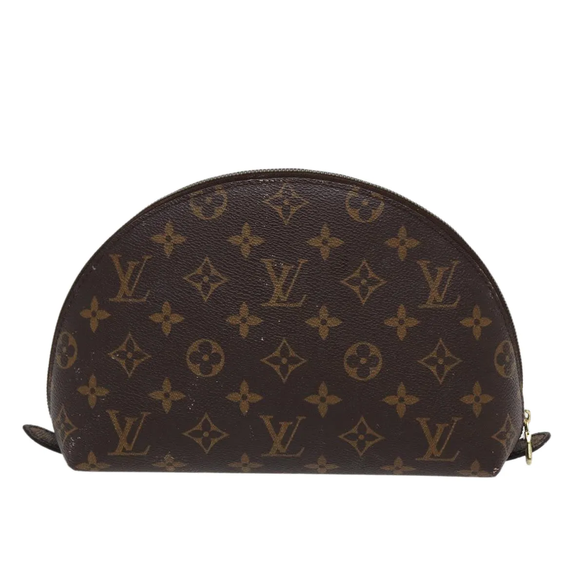 Trendy Inspired Louis Vuitton Monogram Trousse Demi Ronde Cosmetic Pouch M47520 Lv Auth 88042