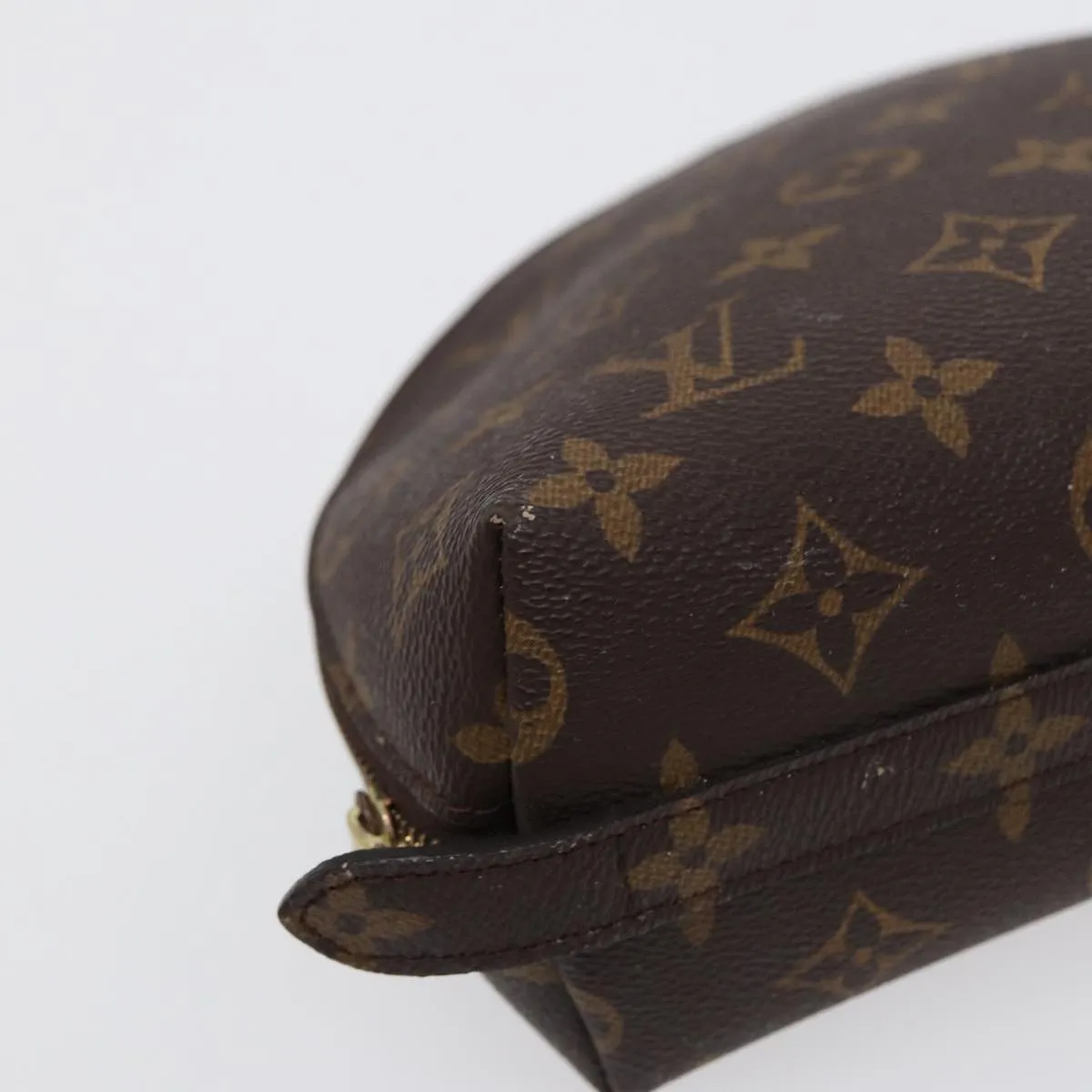 Trendy Inspired Louis Vuitton Monogram Trousse Demi Ronde Cosmetic Pouch M47520 Lv Auth 88042