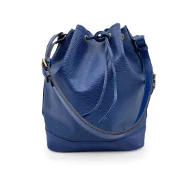 Trendy Inspired Louis Vuitton Vintage Blue Epi Leather Noe Noe Bucket Shoulder Bag