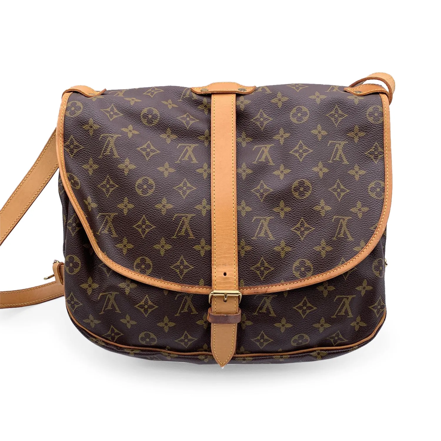 Trendy Inspired Louis Vuitton Vintage Monogram Canvas Saumur 35 Crossbody Bag