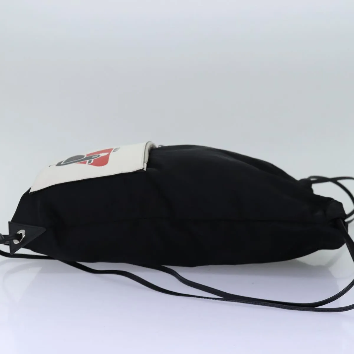 Trendy Inspired Prada Knapsack Shoulder Bag Nylon Black Auth 75427