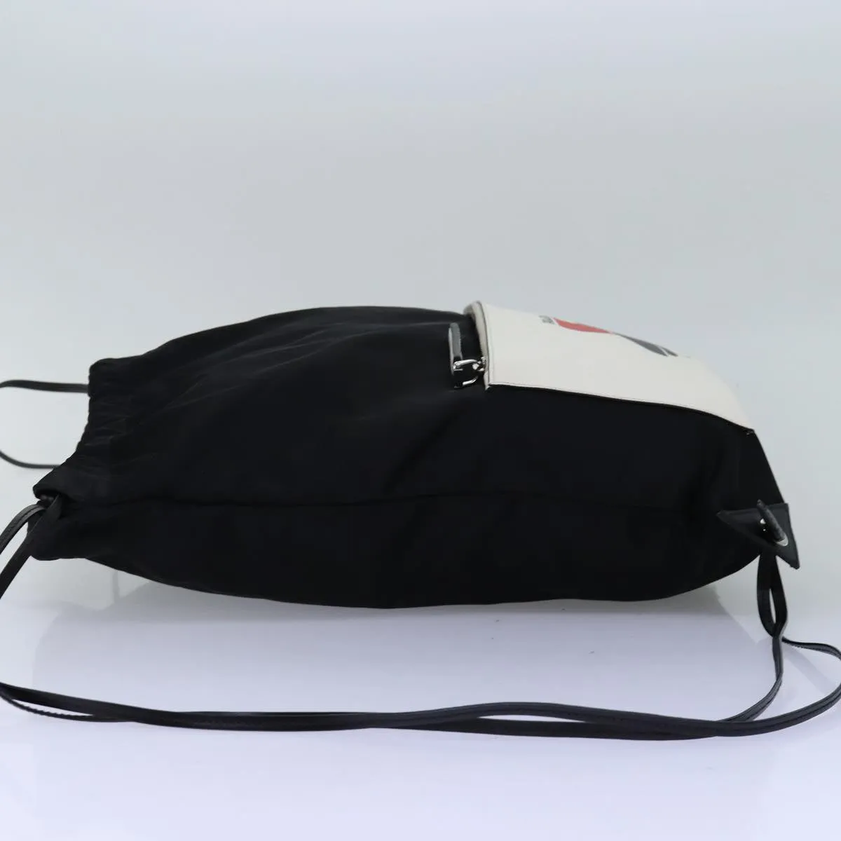 Trendy Inspired Prada Knapsack Shoulder Bag Nylon Black Auth 75427