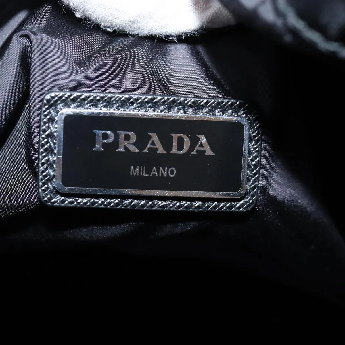 Trendy Inspired Prada Knapsack Shoulder Bag Nylon Black Auth 75427