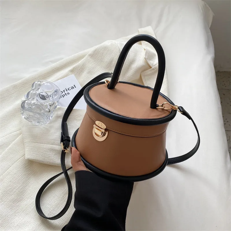 Vvsha Fashion Women White Bucket Totes Korean Chic Shoulder Bag Female Pu Leather Crossbody Luxury Designer Party Handbags