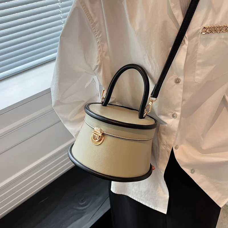 Vvsha Fashion Women White Bucket Totes Korean Chic Shoulder Bag Female Pu Leather Crossbody Luxury Designer Party Handbags