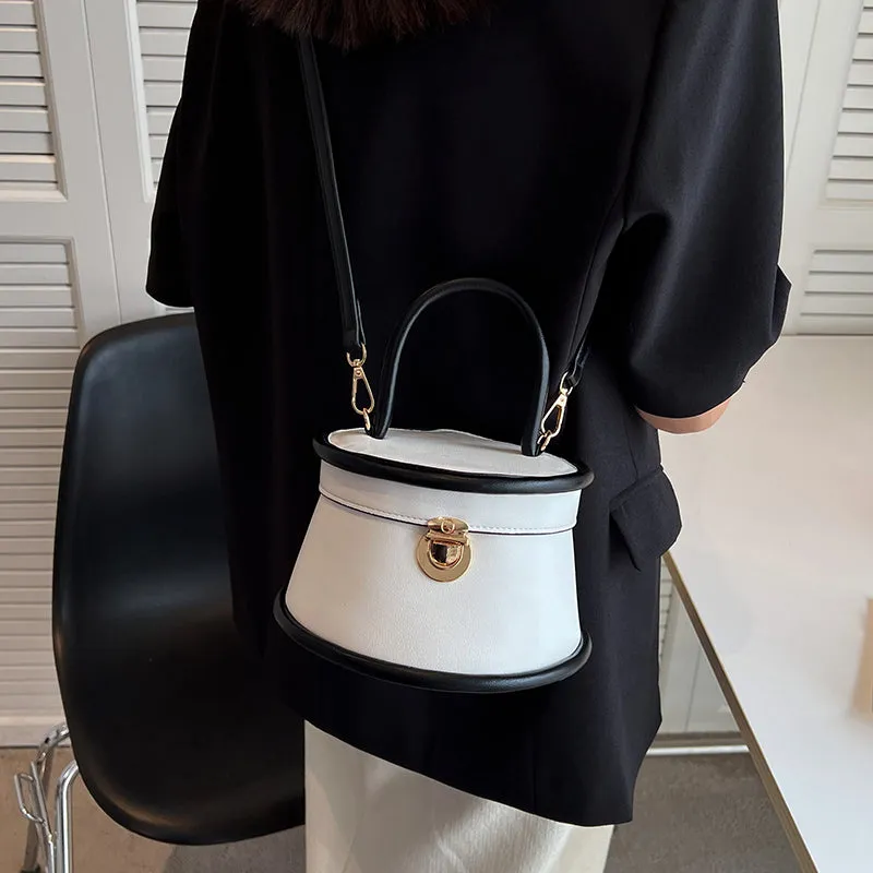 Vvsha Fashion Women White Bucket Totes Korean Chic Shoulder Bag Female Pu Leather Crossbody Luxury Designer Party Handbags