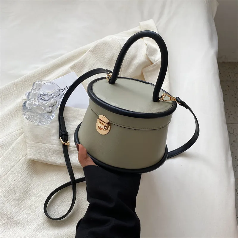 Vvsha Fashion Women White Bucket Totes Korean Chic Shoulder Bag Female Pu Leather Crossbody Luxury Designer Party Handbags