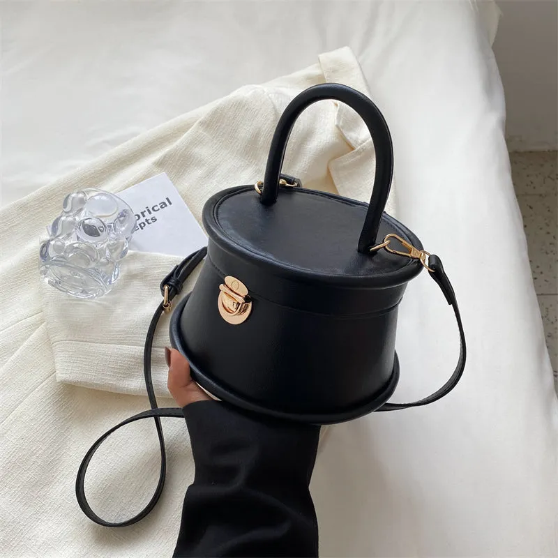 Vvsha Fashion Women White Bucket Totes Korean Chic Shoulder Bag Female Pu Leather Crossbody Luxury Designer Party Handbags