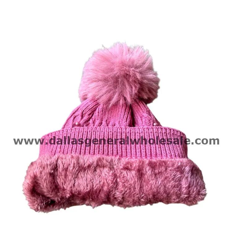 Wholesale Ladies Winter Pearl Beanies