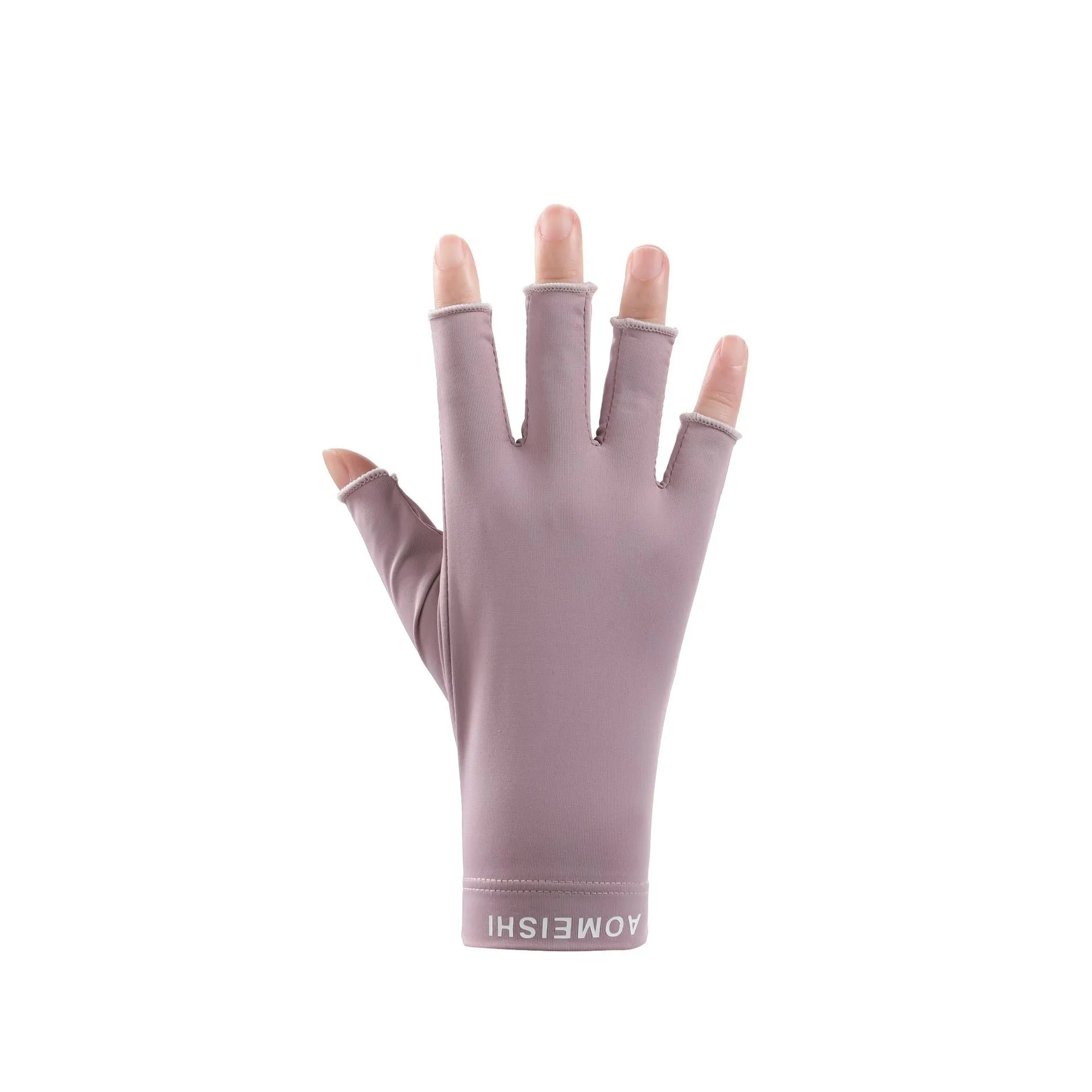 Women's Fashionable Simple Sunscreen Ice Silk Gloves