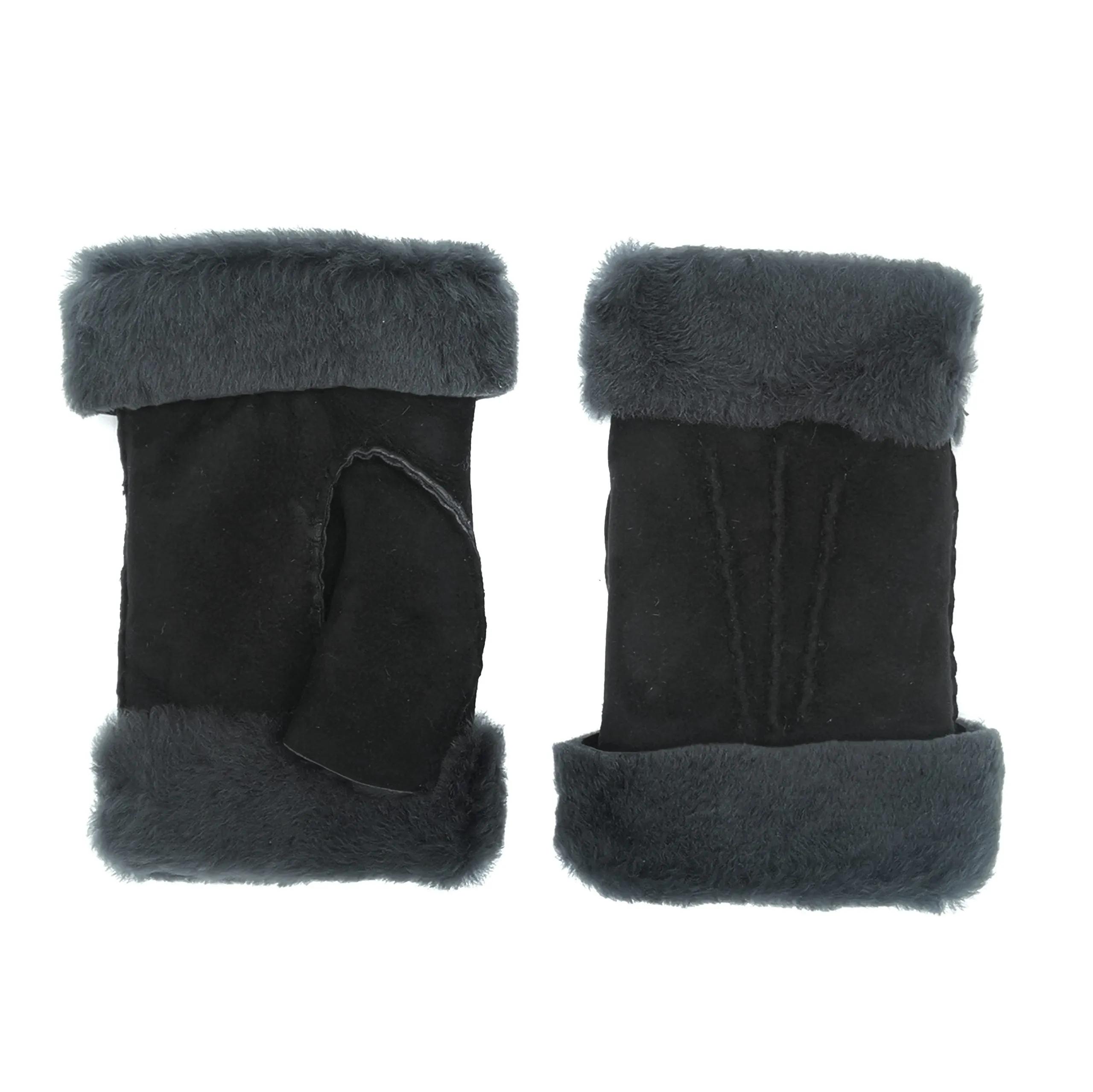 Women's lambskin fingerless in black color