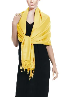 Yellow Pashmina Shawl Wrap Scarf