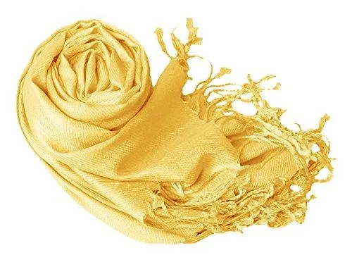 Yellow Pashmina Shawl Wrap Scarf